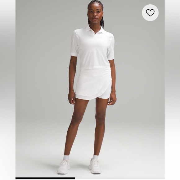 lululemon athletica Classic White Polo Tee - Picture 1 of 5